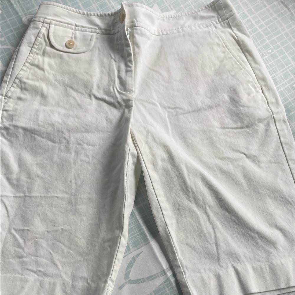 Talbots Classic White Petites Shorts